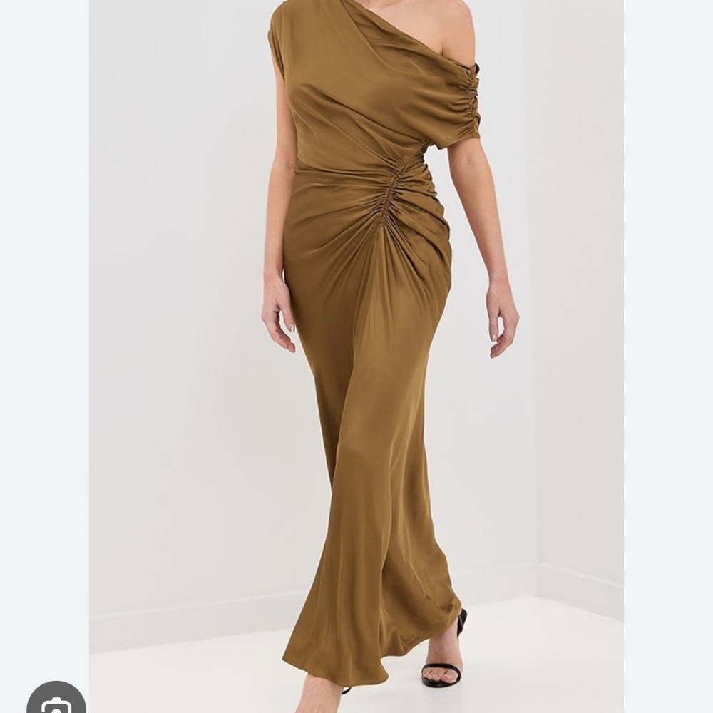A.L.C. One-Shoulder Tan Dress